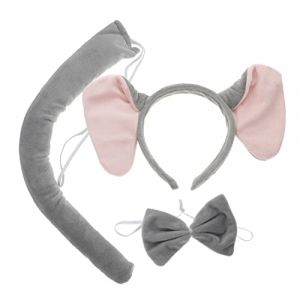 SAFIGLE Set Déguisement Garçon Fille avec Bandeau Oreilles Queue et Nœud Accessoires Cosplay Résistants et Ludiques pour Jeu et Fête (Grand Di, neuf)