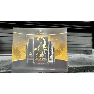 SCORPIO - Coffret 3 produits SEDUCTION - Coffret Cadeau Homme - Eau de toilette flacon 75ml, Gel Douche 250ml et Déodorant atomiseur 150ml (andyfrance, neuf)