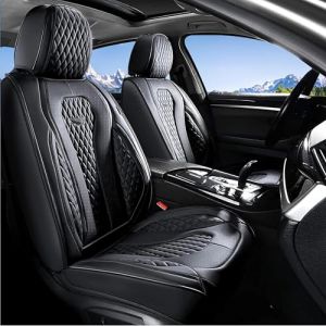 Coverado Housses de siège universelles pour Voiture, Ensembles de Housses de Protection Siège Voiture Avant 2 pièces, Cuir PU imperméable Housses Siège aux berlines SUV Pick-ups B8839 Seat (Coverado, neuf)