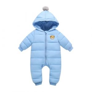 JiAmy Combinaison d'hiver pour b&eacute;b&eacute;, combinaison &agrave; capuche chaude pour filles et gar&ccedil;ons, v&ecirc;tements pour nourrissons, combinaison pour b&eacute;b&eacute; nouveau-n&eacute; pour 0-18 mois, Bleu/ours, 6-9 mois (JiAmy-EU, neuf)