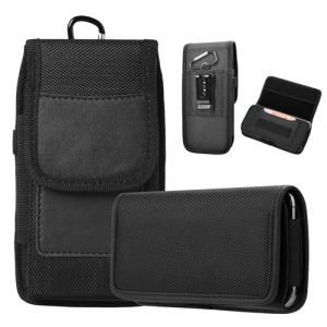 JSTHHTT 2 Pièces Pochette Ceinture Telephone Portable, Étui de Ceinture Pochette Téléphone Holster with Belt Clip, Sacoche Ceinture Homme Multi-Usages Utilitaire Molle Poche Taille Sac (VESMELORASE, neuf)