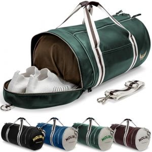 Sac de Sport Nolim-it - Vintage - Simili Cuir - Sac bandouli&egrave;re Homme - Pliable - Compartiment Chaussures - Sac Voyage Cabine - R&eacute;sistant &agrave; l&rsquo;Eau - 60x30x30cm - Medium 54L - Duffel Bag - Musculation (Nolim-it, neuf)