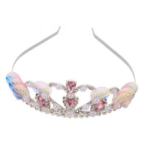 PartyKindom Tiare Sir&egrave;ne Coquillage Et Faux Perles Diad&egrave;me Serre-t&ecirc;te Pour D&eacute;guisement Anniversaire Halloween Cosplay Th&eacute;matique Oc&eacute;an (Brushira, neuf)