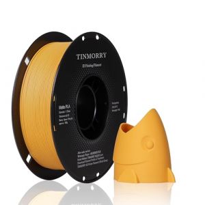 TINMORRY Filament PLA mat de 1,75 mm pour imprimante 3D, compatible avec imprimante 3D Bambu Lab FDM, 1 bobine de 1 kg, jaune citrouille mat (EFAN-EU, neuf)