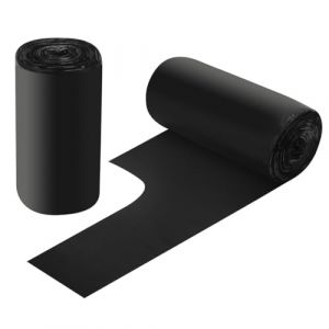 Lot de 2 rouleaux de petits sacs poubelle - 60 sacs poubelle robustes de 12 &agrave; 15 litres - Pour la maison, le bureau, la cuisine, la salle de bain et la chambre d'enfant - Noir (JIUYI Electronics, neuf)