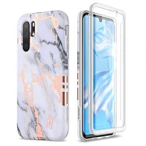 SURITCH Coque Huawei P30 Pro Silicone 360 Degrés Protection Marbre Bumper Integrale Antichoc Etui De Protection Avant et Arrière Housse Huawei P30 Pro - Marbre Blanc (JOYRICH, neuf)