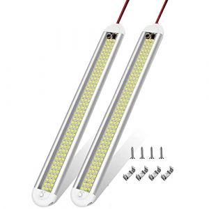 2 PCS Reglette Led 12v,Led 12v Utilitaire,120 LED Barre de lumière Intérieure, LED Éclairage Intérieur de Voiture avec Interrupteur, pour Camping-Car,Caravane,Bateau ,Cuisine ,Salle de Bain Chambre (sihuiouzhou, neuf)