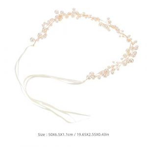 PACKOVE Ornement de Cheveux de Mariage Bandeau de Perles Ornement de Cheveux de Mari&eacute;e Perles Accessoire de T&ecirc;te Romantique (Spring TU, neuf)