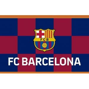 FC Barcelone - Drapeau Quadres - Produit sous licence officielle - 150 x 100 cm (RAMBLABARCELONA, neuf)