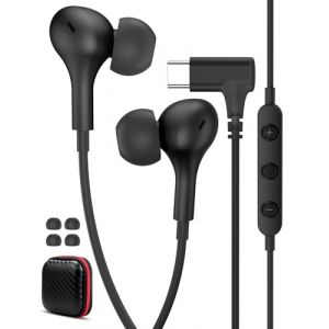 &Eacute;couteur USB C pour Google Pixel 10 9a 8a Ecouteur USB Type C Magn&eacute;tique Filaire Casque Coud&eacute; &agrave; 90 Degr&eacute;s Intra Auriculaire avec Micro pour iPhone 17 16e 15 Air Samsung A16 A17 A56 S25 Oneplus 15 noir (ACOCOBUY FR, neuf)