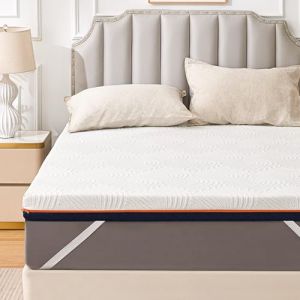 Solviente Surmatelas Mémoire de Forme 160x200cm – 7.5CM Gel Infusé, Mousse Haute Densité, Surmatelas Ergonomique Respirant avec Housse Hypoallergénique Amovible et Lavable (solviente, neuf)