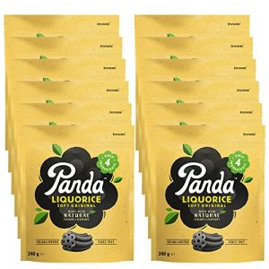 Panda Bonbons de Réglisse Naturelle Douce et Originale, 240 g (Lot de 12) (Orkla, neuf)