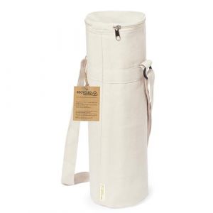 noTrash2003 Sac isotherme pour bouteille d'eau jusqu'à 1,5 l, fermeture éclair et bandoulière réglable, petit sac isotherme pour boissons, glacière pour l'extérieur, les voyages, etc. Beige, 100-5315 (notrash2003, neuf)