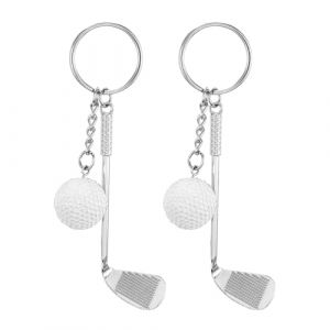Porte-Cl&eacute;s De Golf 2 Pi&egrave;ces, Breloques De Sac, Porte-Cl&eacute;s sur Le Th&egrave;me du Sport, Porte-Cl&eacute;s Cadeaux, Porte-Cl&eacute;s D&eacute;coratifs en M&eacute;tal (JENNIFER BLAIR, neuf)