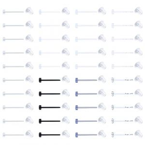 LAURITAMI Boucles d'oreilles Transparent Clous d'oreilles et Bouchons Plastique Acrylique Retainer Piercing du Lobe du Tragus 20G 16G (JUN SI FANG, neuf)