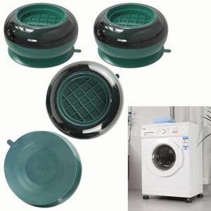 Syiyunran Pieds Anti-Chocs pour Machine à Laver - Vert 1 set (Pack de 4), Taille 7.6x4cm, Universels Tapis Anti-Dérapants, Amortisseurs Machines Laver, Sèche-Linge, Réfrigérateurs, Meubles (syiyunran, neuf)
