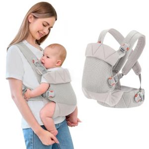 IULONEE Porte-b&eacute;b&eacute; pour Nouveau-n&eacute; Ergonomie Baby Carrier Multifonction Porte-B&eacute;b&eacute; Porte-enfants Avant et Arri&egrave;re pour les Tout-petits Nouveau-n&eacute; (Gris) (IULONEE FR, neuf)