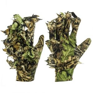 GUGULUZA Gants camouflage feuille 3D, gants de chasse camouflage vert (hmk international, neuf)