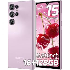 OUKITEL C61 Smartphone Pas Cher Android 15-16(4+12) Go +128Go(TF 1TB) Telephone Portable Pas Cher, 6.88" HD+ Écran, 5150mAh Telephone, 13MP+5MP Téléphone Gaming, 4G Dual SIM/GPS/Fingerprint/Face ID (OUKITEL Super Store, neuf)
