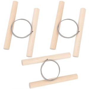 GORGECRAFT 3pcs Coupe-Argile Fil d'acier Fil d'argile Outil de Coupe Poign&eacute;es en Bois Fromage P&acirc;te &agrave; Modeler Ligne de Boue Poterie Outils de Coupe pour Artistes C&eacute;ramique (GORGECRAFT FR, neuf)
