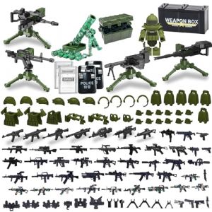 Felicify Soldat Militaire Jouet, Kit de Jouet Militaire, 135 Pièces Figurine Militaire, WW2 Soldats Jouets, Arme Jouets WW2, Cadeau d'anniversaire pour Enfants (Lively Mistral, neuf)