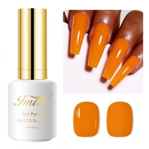 Imtiti Orange Vernis Semi Permanent, 15ml Citrouille Orange Vernis Gel UV Semi Permanent UV Led Soak Off Gel Nail Polish French Vernis À Ongles Gels Semi Permanents DIY Nail Art Kit (Imtiti Direct, neuf)