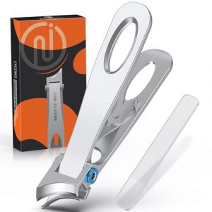 Coupe Ongle Professionnel &agrave; Lame Biseaut&eacute;e 45&deg; Pour Ongles Incarn&eacute;s et &Eacute;pais - Set Avec Ouverture M&acirc;choire Large en Acier Inoxydable Pour Hommes, Femmes &Acirc;g&eacute;es (HfCom, neuf)