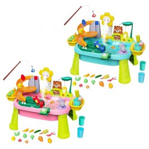Cli-ns à eau pour enf-ants, jouets extérieurs à la plage avec pompe électrique, semblant de pêche éducative jouet sensoriel pour les enf-ants de 3 à 8 ans, filles, sable et eau jouent à table de table (xiaxianzhufujianzhugongchengyouxiangongsi, neuf)