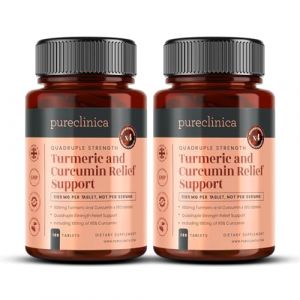 Curcuma et Curcumine 1100mg - 360 comprim&eacute;s de 1100mg &ndash; Curcumine &agrave; 95% - 1000mg d'extrait de racine de Curcuma contenant naturellement des curcumino&iuml;des et de la curcumine &agrave; 95% (Pureclinica, neuf)