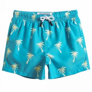 MaaMgic Short de Bains D'Ete Garcons Filles avec Slip Filet Maillot de Bain Enfant à la Plage pour Surfer Carton Conception,Cocotiers Bleus,4 Ans(4T) (baohui, neuf)
