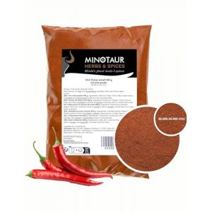 Minotaur Spices | Poudre de piment fruity hot, Piment moulu, Poudre de piment fine provenant de piments séchés avec un piquant doux, 2 x 500 g (1 Kg) (Athangeon, neuf)