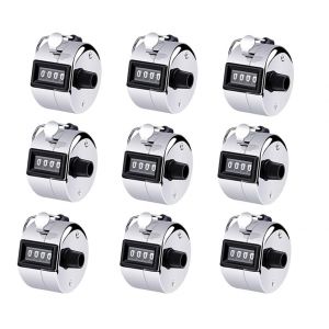 Hitopin 9PCS Compteur &agrave; Main M&eacute;canique,Compteur de Doigt, Compteur Manuel &agrave; 4 Chiffres,Couleur Main Compteur,Clicker Compteur, pour Sport, L'entra&icirc;nement, Diverses Statistiques de Donn&eacute;es (Argent) (ShenzhenShiHaiTuoPinKeJiYouXianGongSi, neuf)