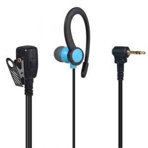 YNIBST Oreillette pour Radio en Forme de G de 2.5mm, Compatible avec Motorola Talkabout, pour T62, T82, T82 Extreme, T92, T92 H2O, Ecouteur pour Talkie Walkie avec Microphone PTT (Bleu) (YNIBST-Direct EU, neuf)