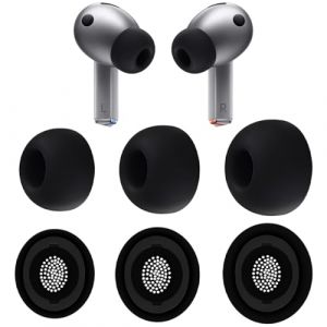3 Paires Embouts Ecouteur pour Galaxy Buds Pro 3, Silicone Compatible avec Samsung Galaxy Buds Pro, Compatibles avec &Eacute;tui de Chargement, 3 Tailles, Noir (Anilalowbility, neuf)