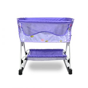 Anivia Meubles de lit de poupée 2 Fonctions, lit de poupée et balançoires de poupée avec Chiffon en Tissu pour poupées de 18 Pouces - Violet (Xinrenfa EU, neuf)