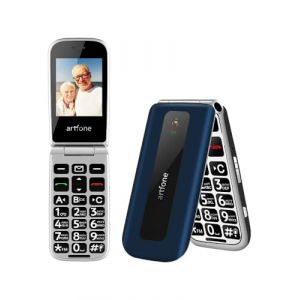 artfone F20 GSM Téléphone Portable Senior Clapet Débloqué丨Téléphone Portable Senior à Clapet丨Grandes Touches丨Bouton SOS丨écran de 2.4" 丨Batterie 1300 mAh丨Radio FM丨Appel Rapide丨double Carte SIM - Bleu (Yujie communication, neuf)
