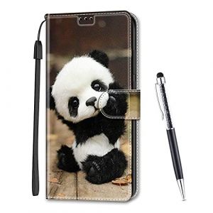 MadBee Coque Compatible avec Huawei Y5 2019/ Honor 8S, Imprim&eacute; Color&eacute; Motif Portefeuille Housse en Cuir synth&eacute;tique avec Support et Cartes Compartiments pour Huawei Y5 2019/ Honor 8S (Panda) (Mo-Beauty EU Store, neuf)