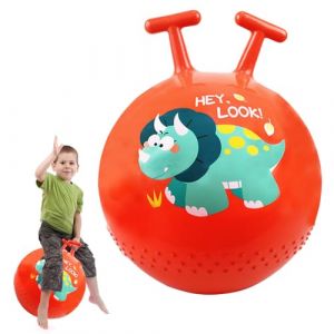IUKUNNE Ballon Sauteur pour Enfants,Gonflable Balle Trémie,Balle Rebondissante pour Enfants,Sauteur Ballon Rebondissant,Trémie de Rebond,Convient 2 Ans et Plus Jouet d'intérieur et Extérieur (Rouge) (LIUYAOXINGHBGDFYT LTD, neuf)