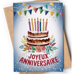 Greeting Cards for Everyone Carte d'Anniversaire pour Homme ou Femme - Cartes d'Anniversaire pour 20, 30, 40, 50, 60, 70, 80 Ans - Cadeau, Décoration pour Maman, Papa ou Ami - EU 122 (Greetings Cards for Everyonee, neuf)