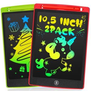Tablette Enfant de 10,5 Pouces, Lot 2 Ardoise Magique pour Enfants, Ardoise LCD pour Enfants, Gribouillages Color&eacute;s, Cadeaux pour les Filles de 3 &agrave; 8 ans, Rouge + Vert (LEYAOYAO FR, neuf)