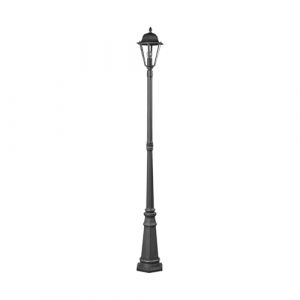 Lindby Lampadaire extérieur Edana (Antique, Classic) en Noir Aluminium (1 lampe,à E27), Candélabre, luminaire d’extérieur (Lampenwelt, neuf)