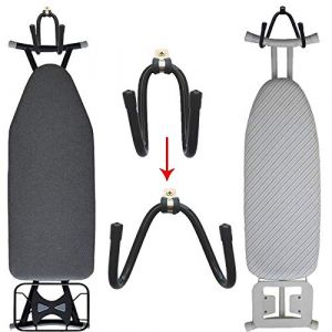 Pmsanzay Support de planche à repasser en métal, support mural pour planche à repasser, organiseur de rangement – Support réglable adapté à toutes les planches à repasser, pour buanderie, buanderie, (MIGELIANDONG EU STORE, neuf)