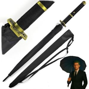 Swords and more One Piece - Parapluie 16K Premium - Grand parapluie Katana - &Eacute;p&eacute;e de samoura&iuml; - R&eacute;sistant aux temp&ecirc;tes - Avec long manche - Yubashiri (CT-World UG, neuf)