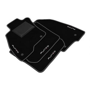 DHCarMats | Tapis de Voiture Fiat Punto Evo 2009-2012 Brod&eacute; | Tapis de Voiture Moquette sur Mesure | Accessoires de Voiture - Bloque Complet anterieur et posterieur (DH carmats, neuf)