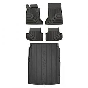 MOTOS Kit de Tapis de Voiture et de Tapis de Coffre en Caoutchouc pour BMW Serie 5 F10 2013-2017 Am&eacute;liorez Votre Confort de Voyage avec Tapis antid&eacute;rapant Voiture 3D- Tapis de Sol Voiture Tous Temps, (MOTOS EU, neuf)