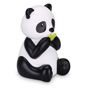 Navaris Veilleuse LED Enfant Panda - Lampe de Nuit pour Chambre Enfant Bébé avec Changement de Couleur et Minuteur - Veilleuse Nomade Sur Pile (KW-Commerce, neuf)