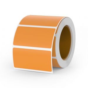 YIKIADA Lot de 500 rouleaux d'&eacute;tiquettes thermiques rectangulaires en vinyle imperm&eacute;able pour code QR et adresse de bureau Orange 2,5 x 5,1 cm (YIJIADA, neuf)