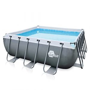 your GEAR Piscine à cadre en acier - Différents modèles/tailles - Ronde, rectangulaire ou carrée - 70-122 cm de haut - Avec cadre en acier - 300 x 200, 300 x 300, 400 x 200, Ø 366 cm, Ø 457 cm (CampOutGmbH, neuf)