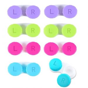 OMBRISA Etui Lentilles de Contact, Boite Lentilles de Contact 8 Pi&egrave;ces, Portable Hygi&egrave;ne &eacute;tui &agrave; Lentilles de Contact Anti-Fuite, pour Les Sorties Quotidiennes comme Les Voyages et Le Travail (8pcs) (YangOrange, neuf)