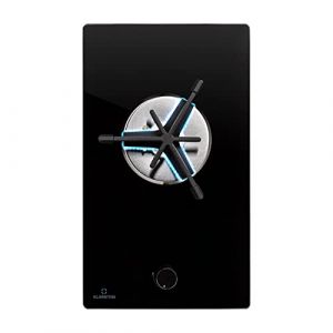 Klarstein Trifecta 1 plaque de cuisson &agrave; gaz, cuisini&egrave;re &agrave; gaz d'int&eacute;rieur, br&ucirc;leur haute puissance, vitroc&eacute;ramique, cuisini&egrave;re &agrave; gaz 1 feu, noir (Klarstein France, neuf)